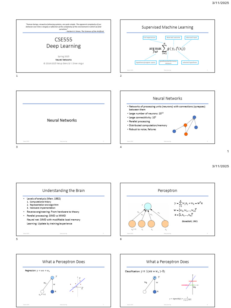 Lecture 02 - Neural Networks - 4p | PDF | Deep Learning | Machine Learning