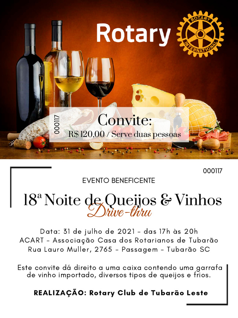 Noite de Queijos & Vinhos Beneficente | PDF