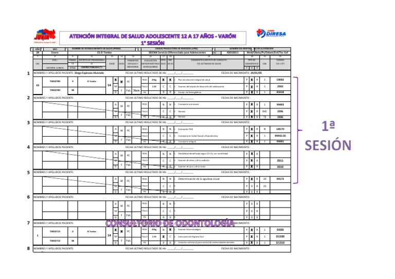 Atencion Integral Adolescente 1ra. Sesion Varon | PDF | Ciencias de la ...