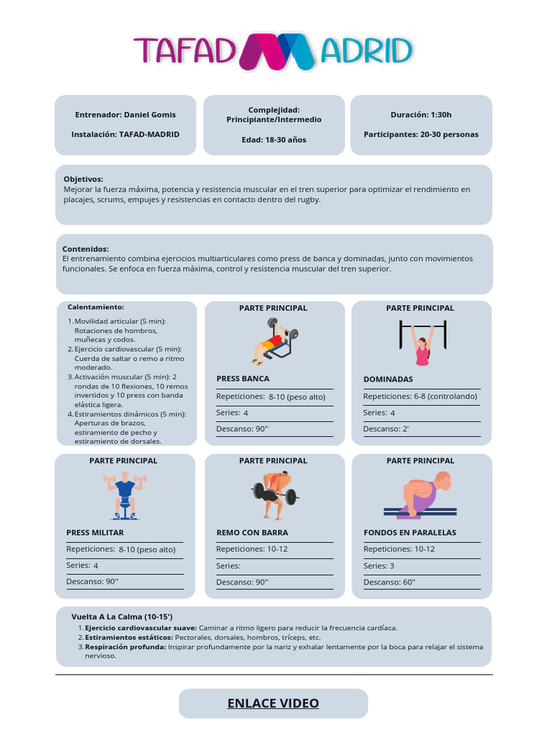 Entrenamiento de Fuerza para Rugby | PDF