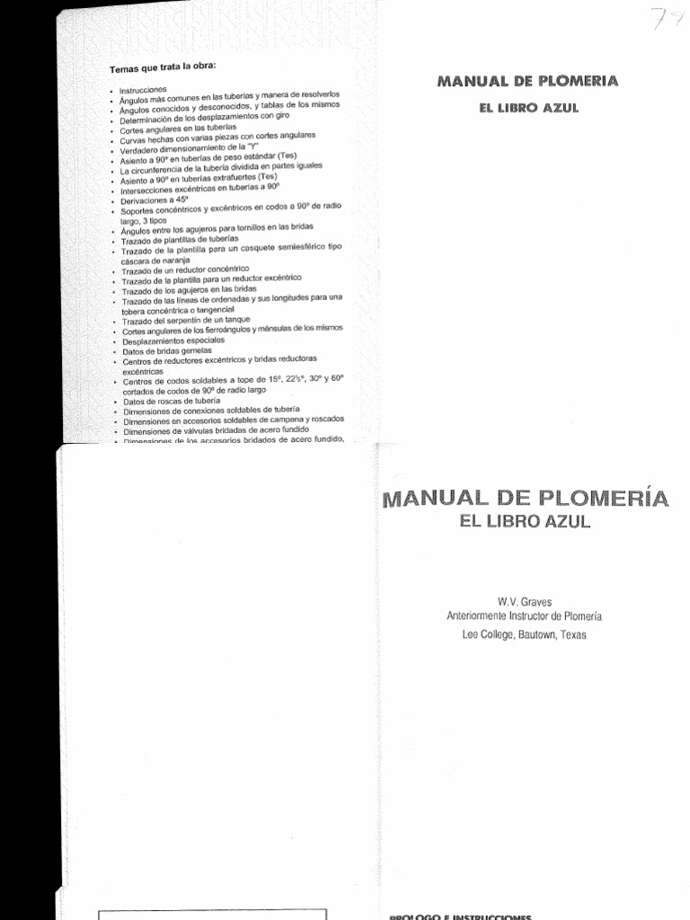 MANUAL DE PLOMERIA (Libro Azul) | PDF