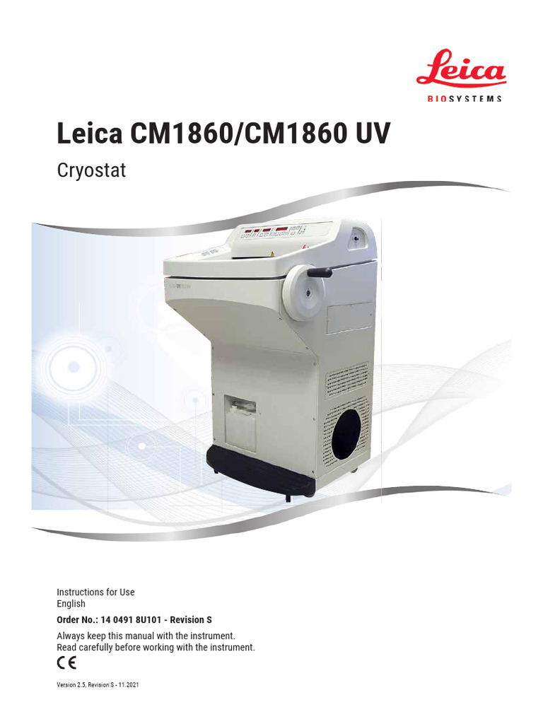 Leica CM1860 eIFU 2v5S US | PDF | Ultraviolet | Safety