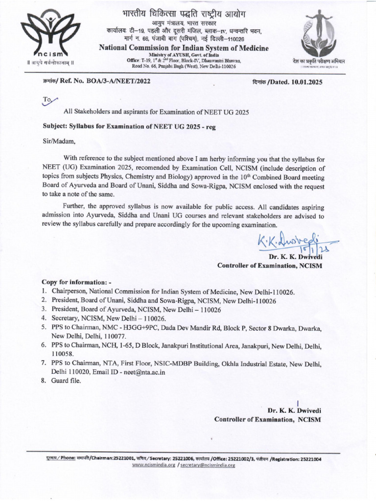NEET UG 2025 Biology Syllabus Overview | PDF | Chemical Bond | Chemical ...