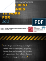 Indias Best Companies To Work For - 2012 Study - Information Brochure