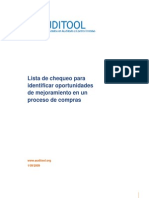 Auditool Lista de Chequeo Para Identificar des de Mejoramiento en Un Proceso de Compras