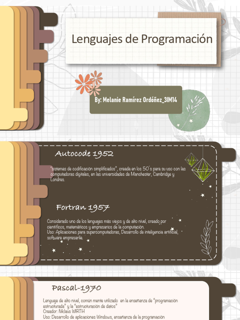 Linea Del Tiempo de Los Lenguajes de Programación. | PDF | Programación ...