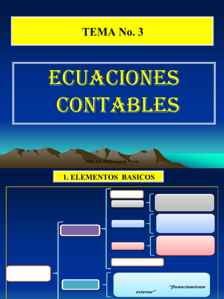 Elementos y Ecuaciones Contables | PDF | Contabilidad | Hoja de balance