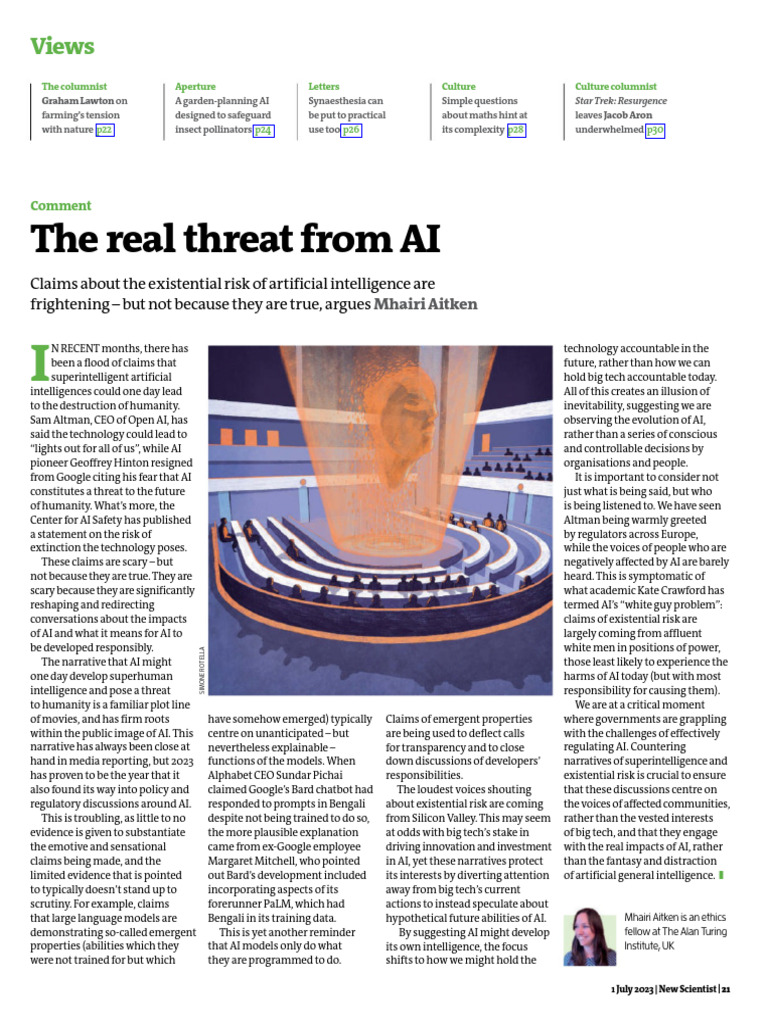 AI Existential Risk: A False Narrative | PDF | Artificial Intelligence ...