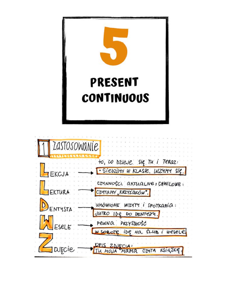 Present Continuous Info | PDF