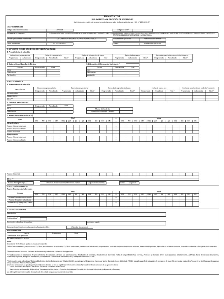 Seguimiento Inversiones Huancavelica | PDF | Economias