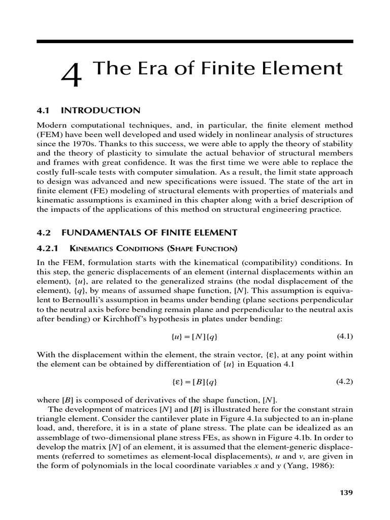 Finite Element Method in Structural Analysis | PDF | Elasticity ...