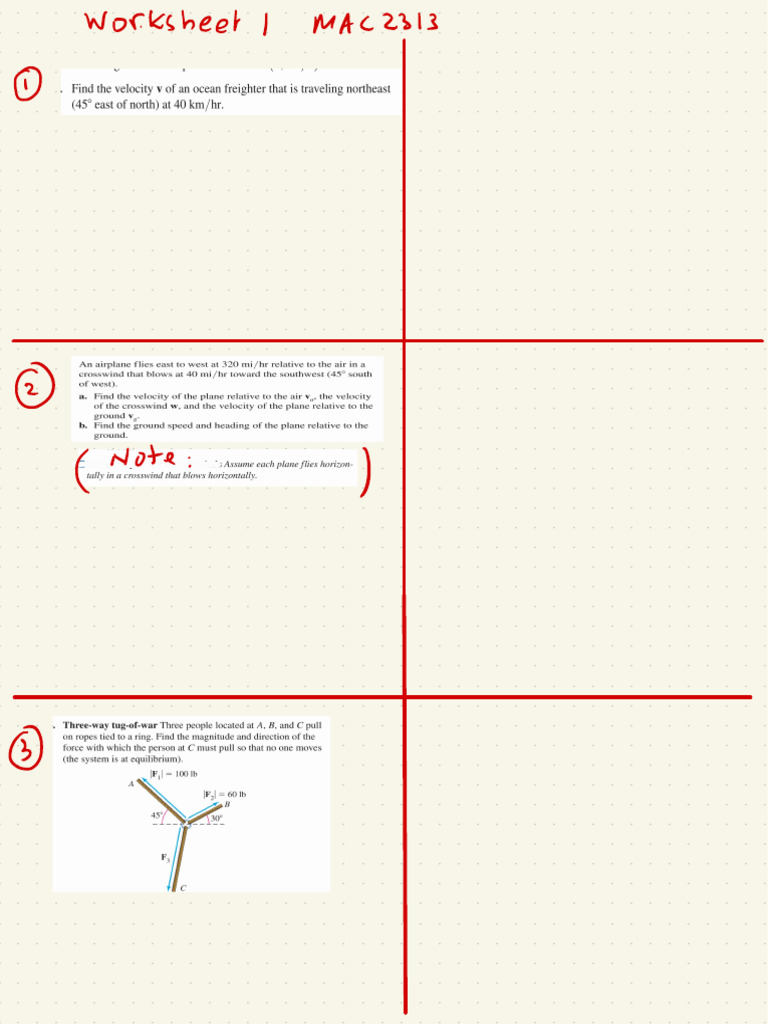 Worksheet 1 Mac2313 | PDF