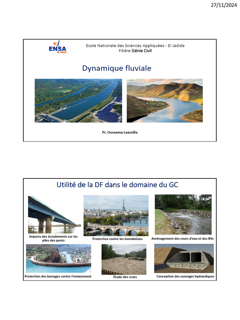 Dynamique Fluviale et Hydrologie | PDF | Débit (hydrologie) | Barrage