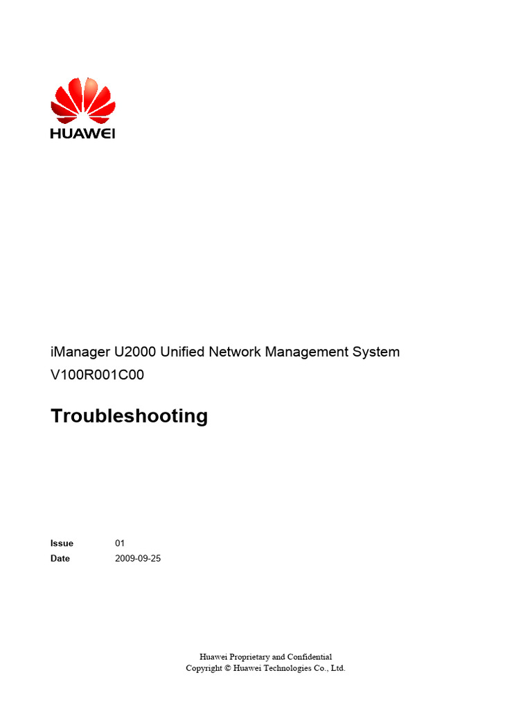 U2000 Network Management Troubleshooting | PDF | Troubleshooting ...