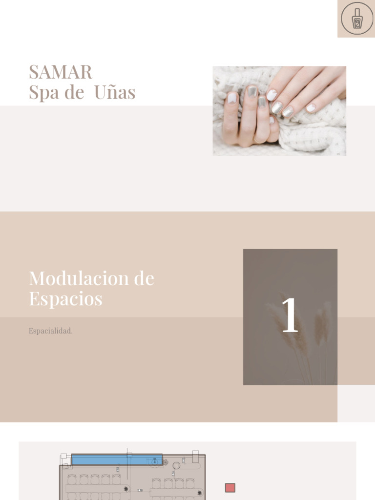 Diseño de Spa de Uñas: Planos y Espacios | PDF
