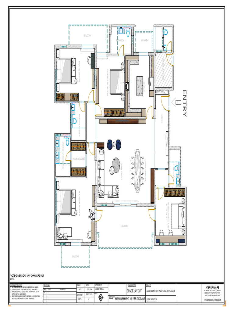 Apartment Space Layout Plan | PDF | Bedroom | Interior Design
