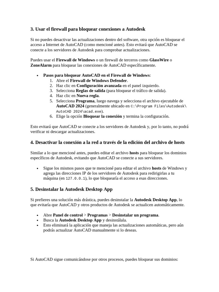 Bloquear AutoCAD del Acceso a Internet | PDF | Cortafuegos (informática ...