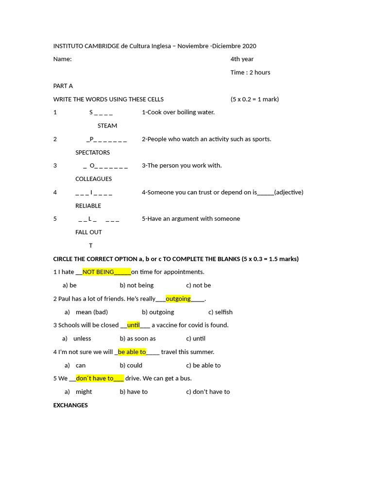 Cambridge English Exam Practice 2020 | PDF | Happiness