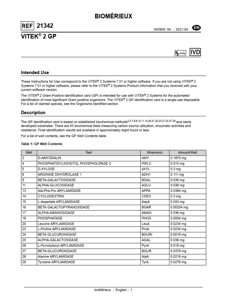 Package Insert - 043900-04 - en - 21342 | PDF | Streptococcus ...