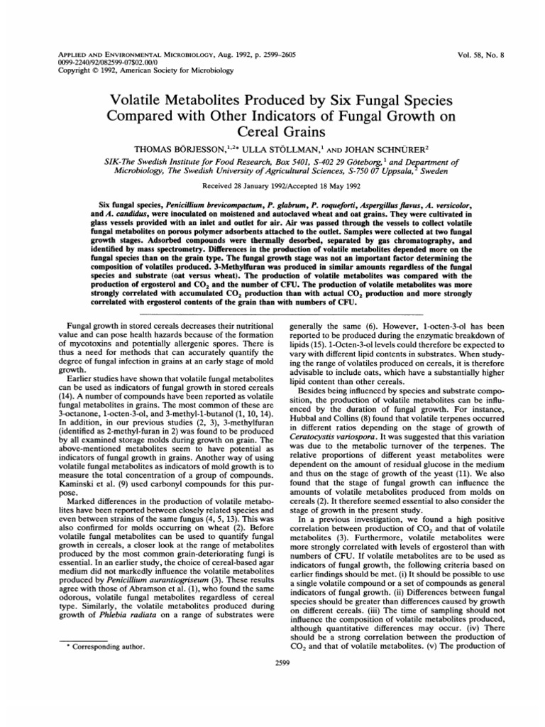 Gases Mold Pdf Mycotoxin Metabolism