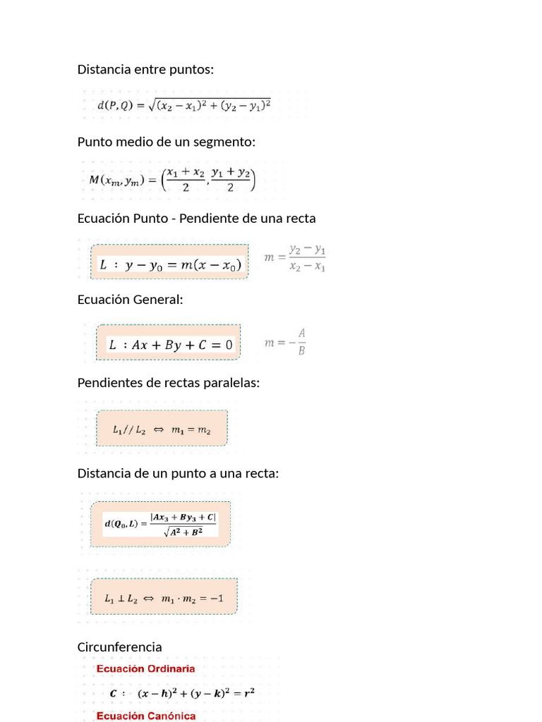Formulario Mates Final | PDF