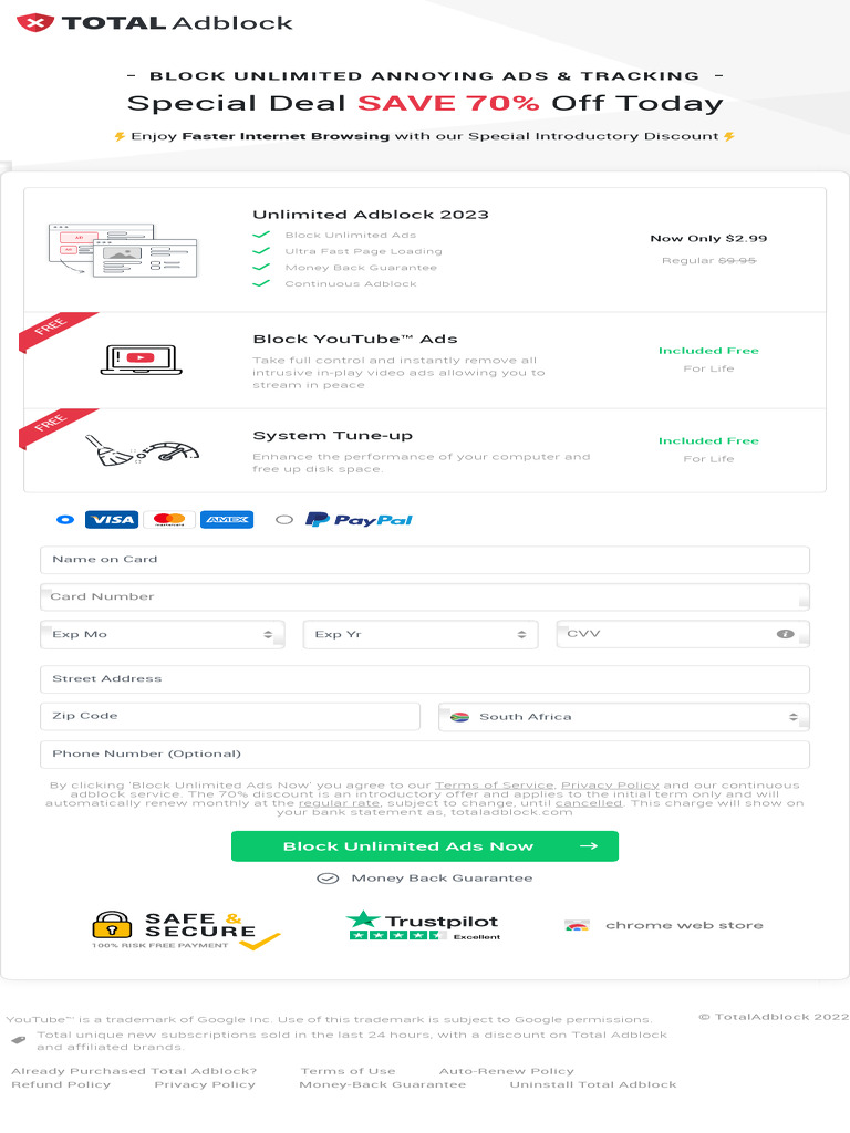 Total Adblock: 70% Off Special Deal | PDF | World Wide Web | Internet & Web