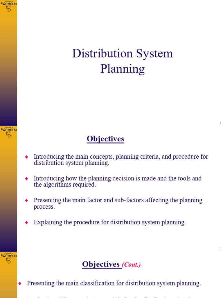 Distribution System Planning Overview | PDF | Mathematical Optimization ...