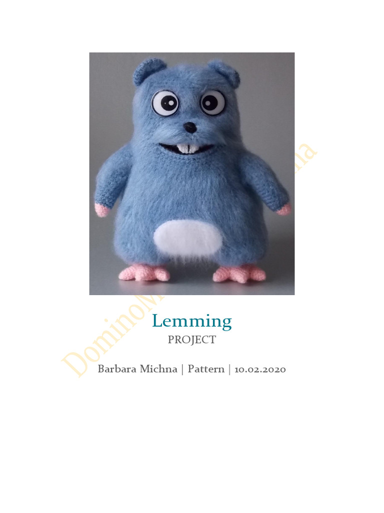 Lemming Crochet Pattern by Barbara Michna | PDF | Crochet | Crafts