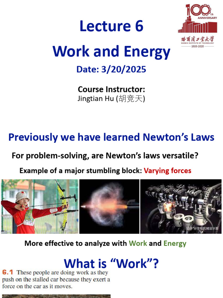 Work and Energy Concepts Explained | PDF | Force | Velocity