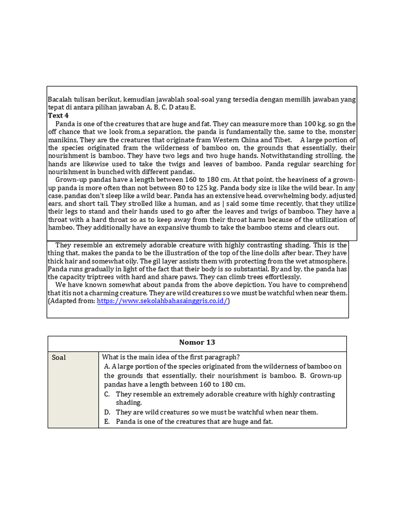 Panda Characteristics and Care Tips | PDF