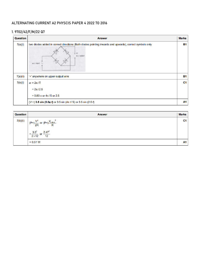 Alternating Currents MS | PDF