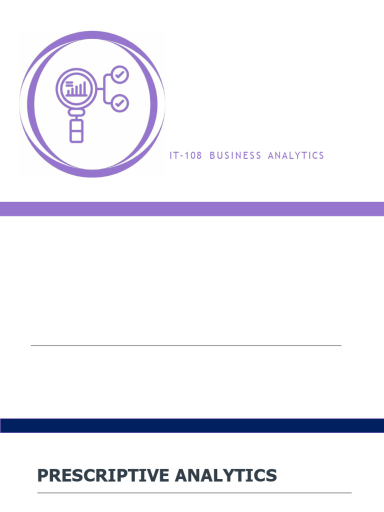 Understanding Prescriptive Analytics | PDF | Analytics | Simulation