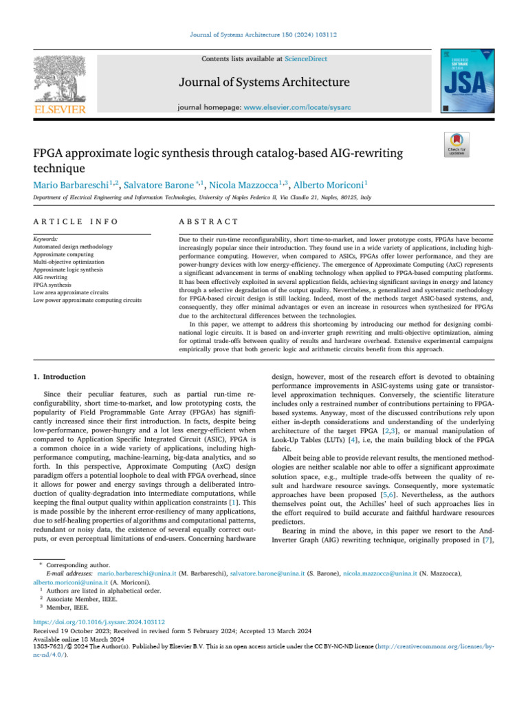 1 s2.0 S1383762124000493 Main | PDF | Field Programmable Gate Array ...