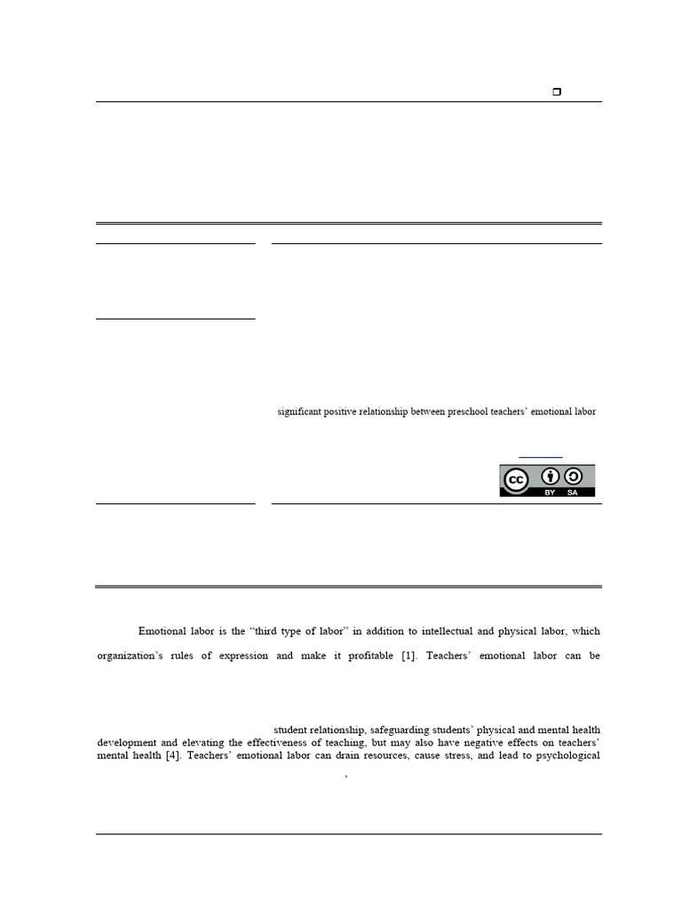 Relationship Between Emotional Labor and Job Satisfaction: A Study On ...