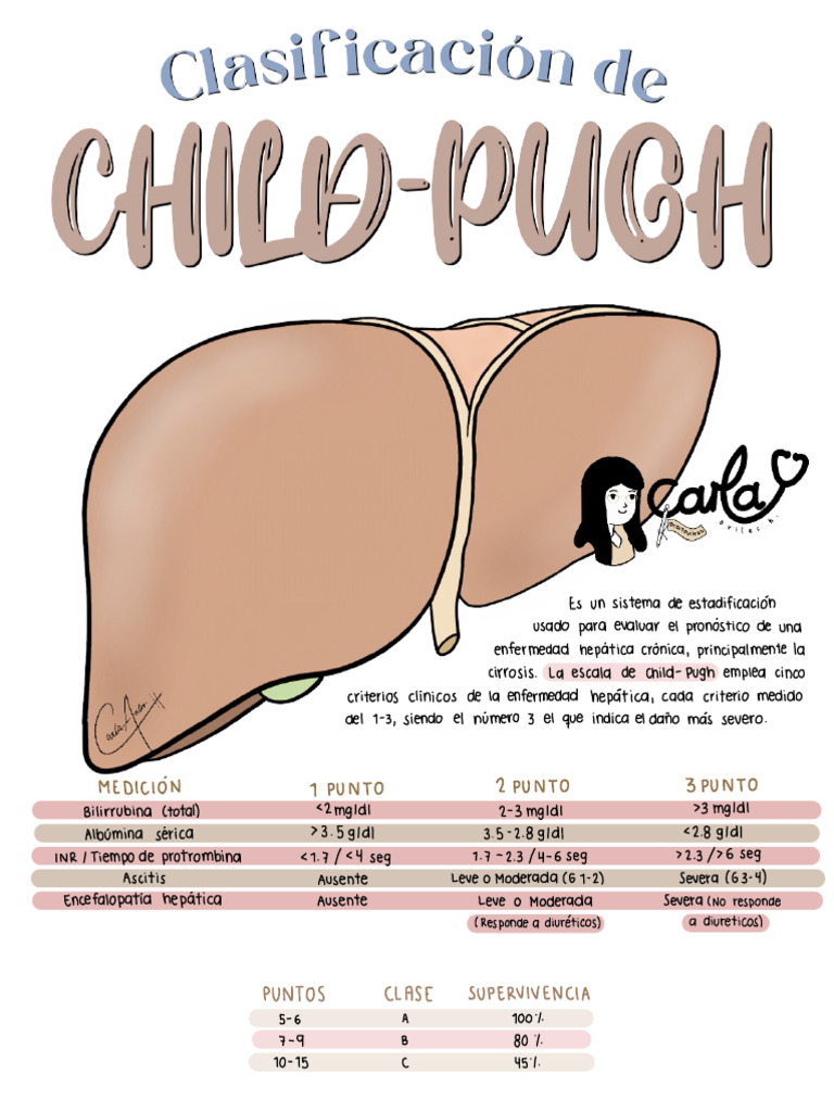Escala Child-Pugh para Cirrosis Hepática | PDF