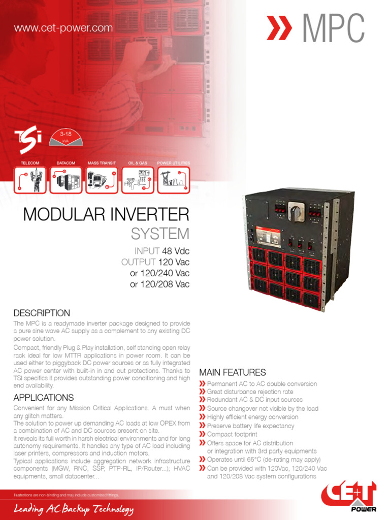 CET Power - MPC datasheet - v1.0 | PDF | Alternating Current | Power ...