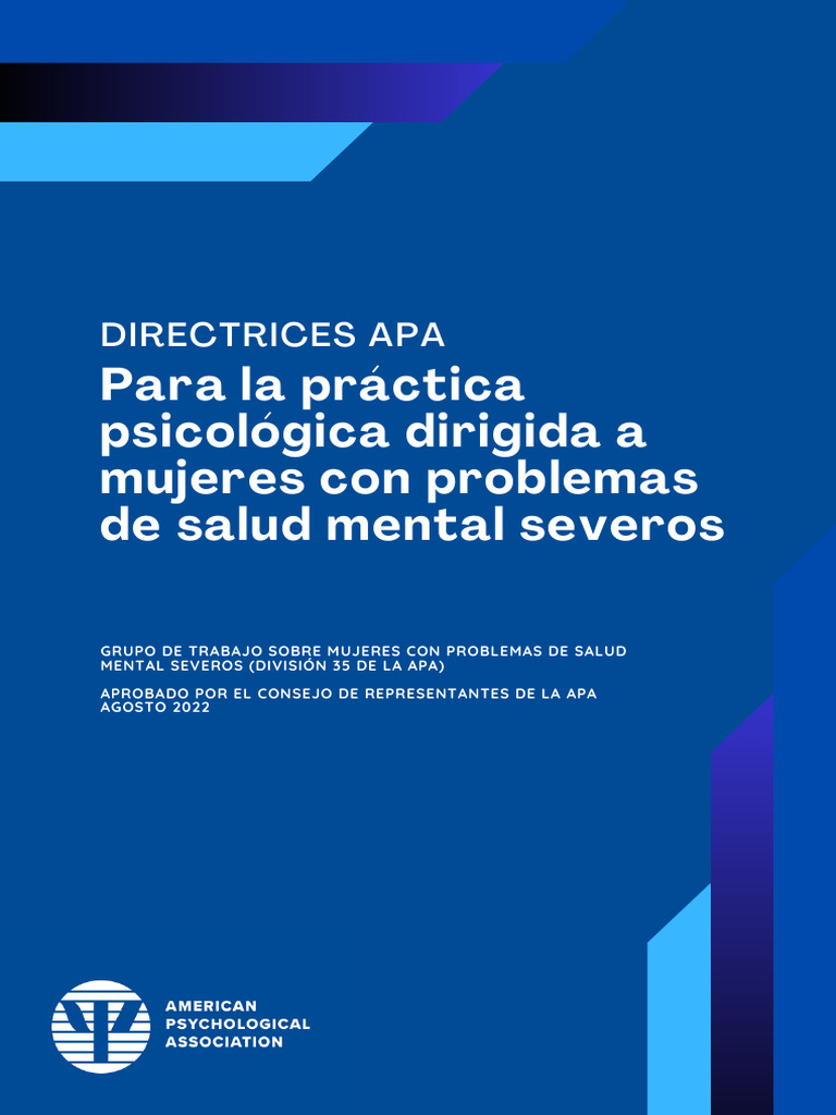 Mujeres Con Problemas de Salud Mental | PDF | Sicología | Salud mental