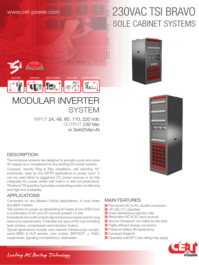 TSI Bravo 230VAC Enclosure Systems | PDF | Alternating Current | Capacitor