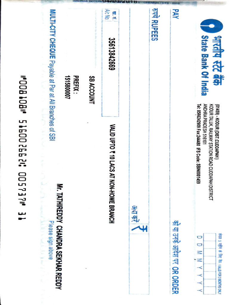 Cheque | PDF