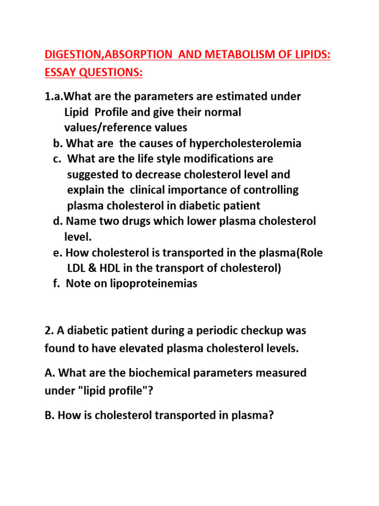 Metabolism of Lipids-3!4!25 | PDF | Cholesterol | Lipoprotein
