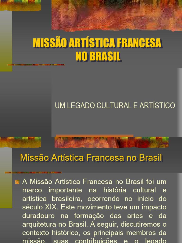 Legado da Missão Artística Francesa | PDF | Brasil | As artes