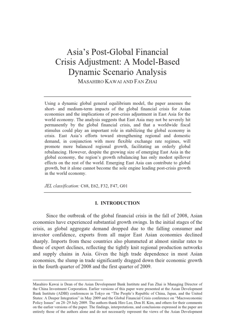 Asia S Post Global Financial Crisis Adjustment Pdf Fiscal Policy