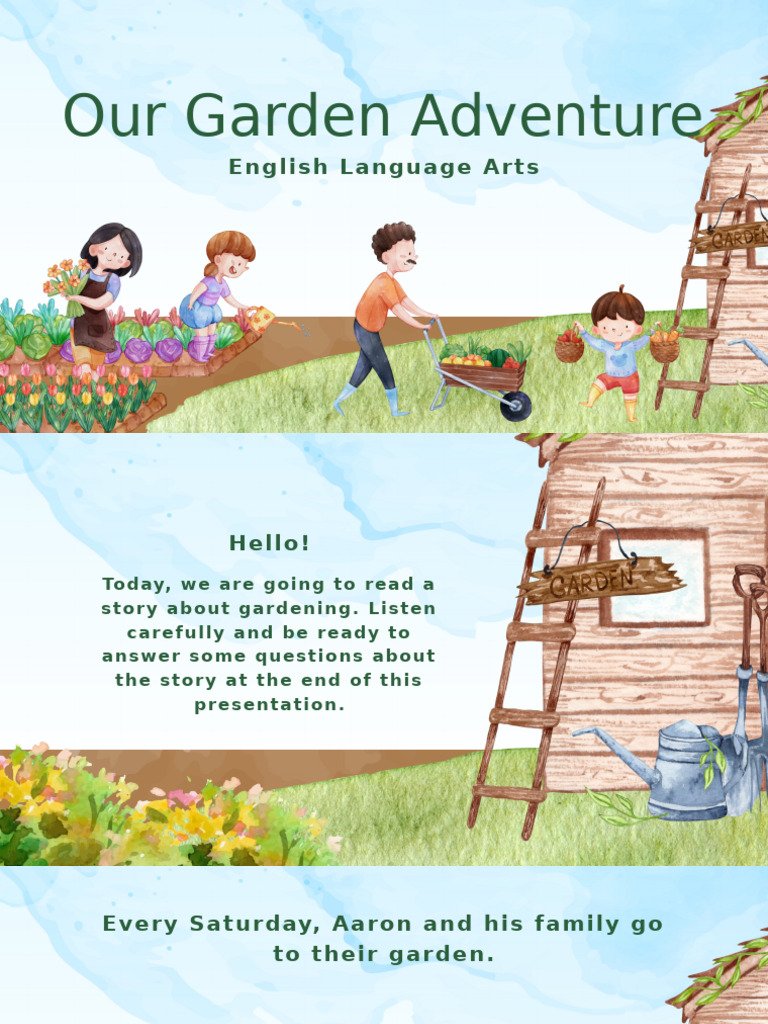 Our Garden Adventure Reading Activity English Language Arts ...