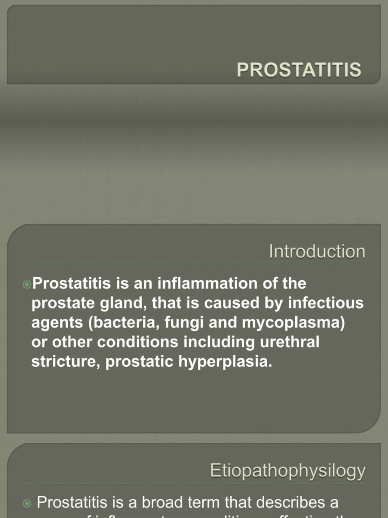 Prostatitis | PDF