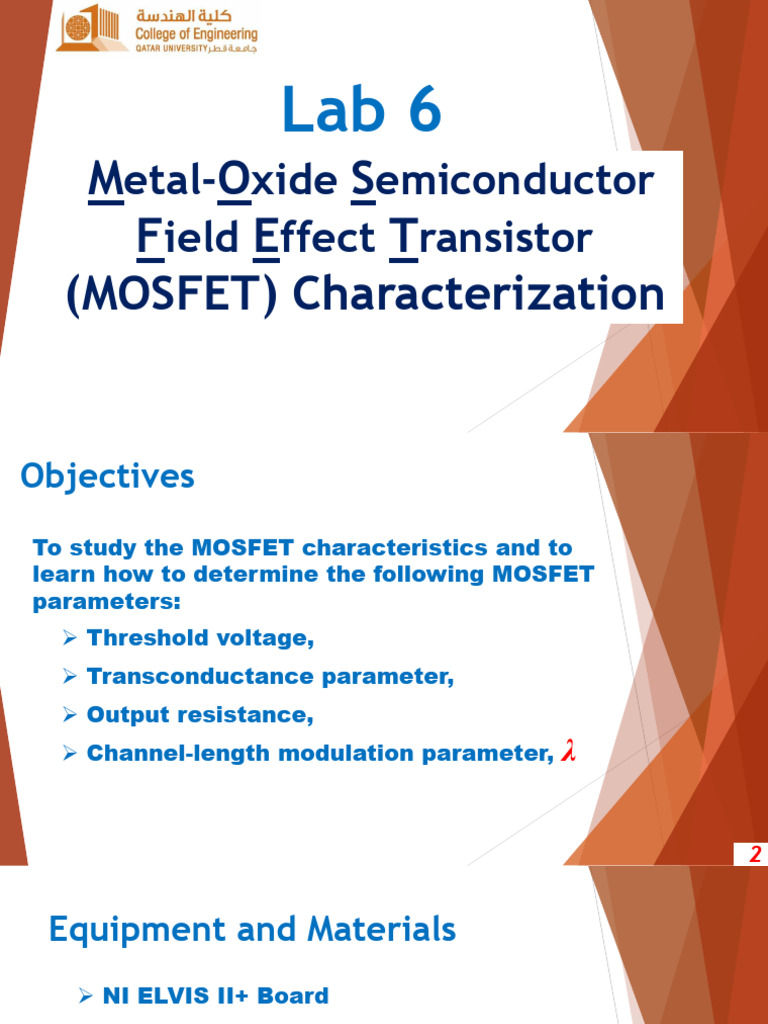 MOSFET Characterization Lab Guide | PDF | Mosfet | Field Effect Transistor