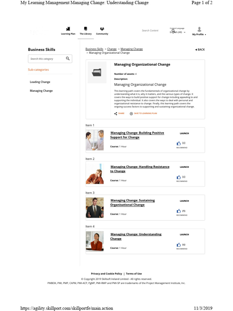3 About - Managing Organizational Change (Learning Path) | PDF | Business