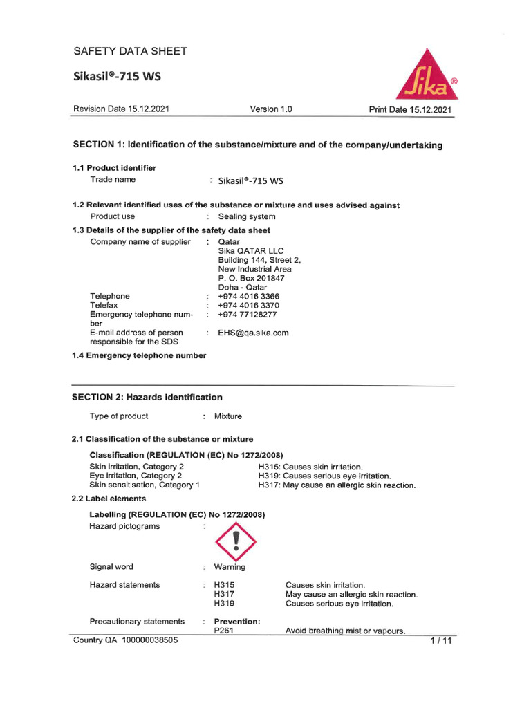 2843-3585-Sikasil®-715 WS | PDF