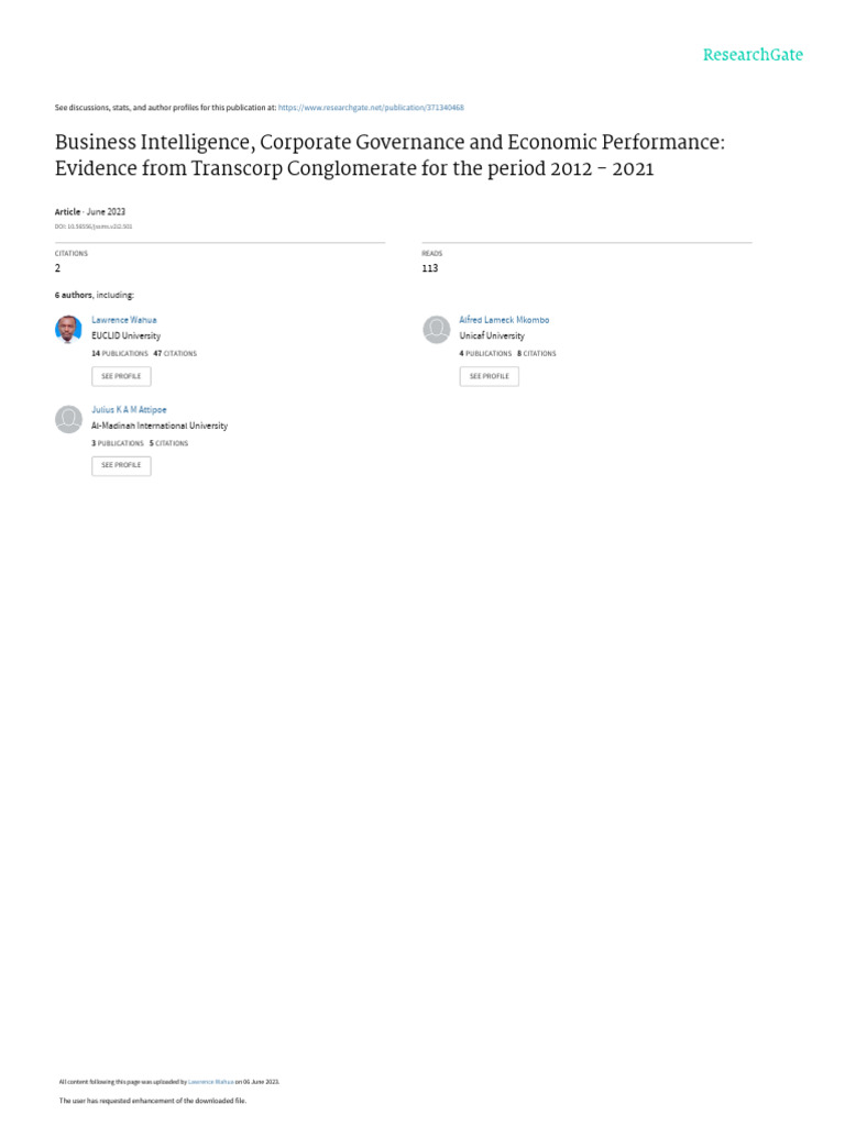 Business Intelligence and Profitability Analysis | PDF | Standard ...