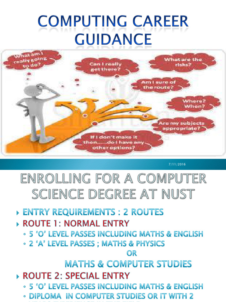 NUST Computer Science Degree Entry Requirements | PDF