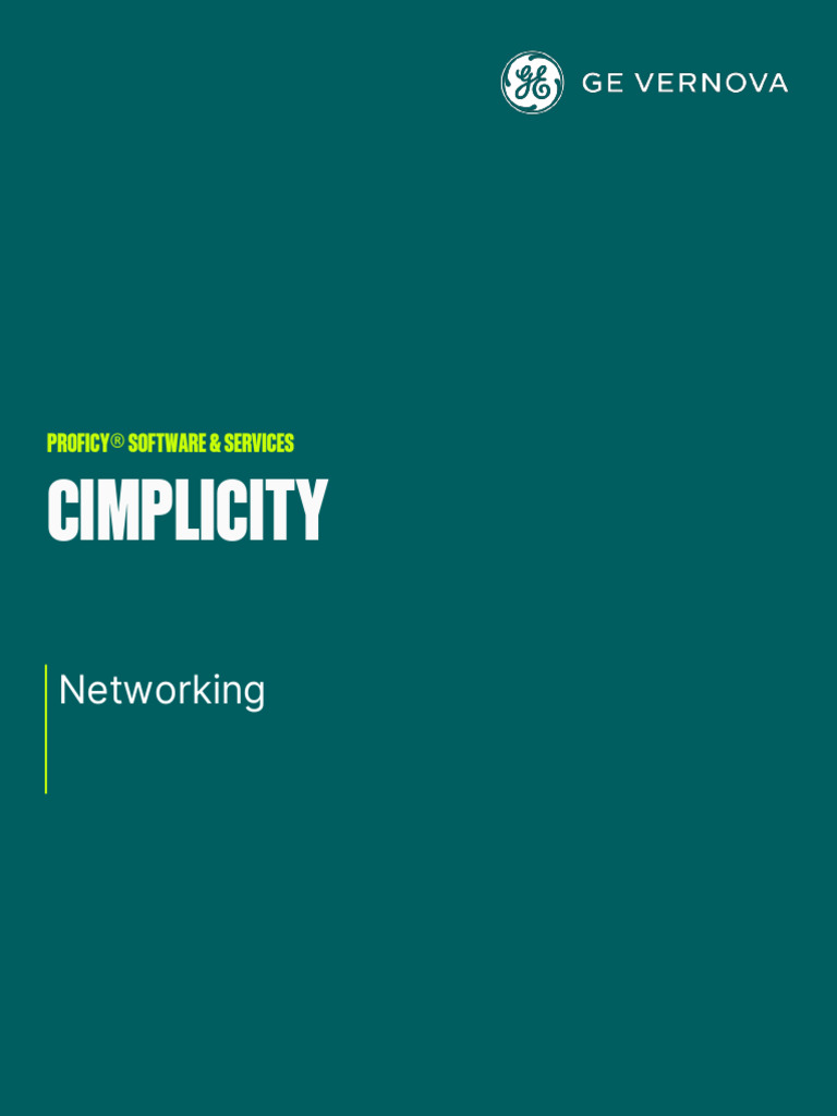 CIMPLICITY Networking Setup Guide | PDF | Port (Computer Networking ...